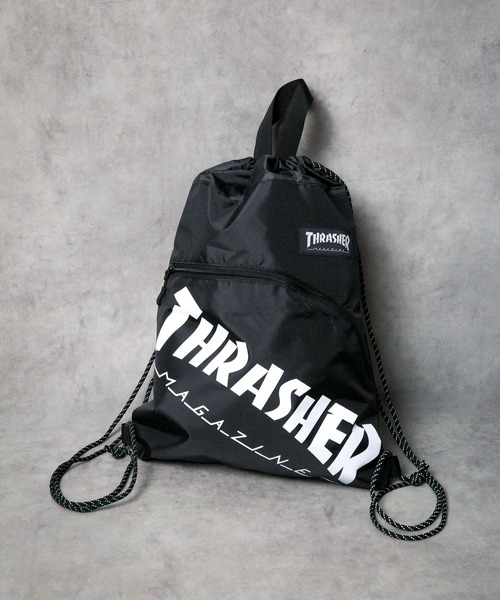 THRASHER(スラッシャー)の「《THRASHER》ナップサック(バックパック/リュック・メンズ・ブラック×ホワイト・FREE)」の9枚目の写真