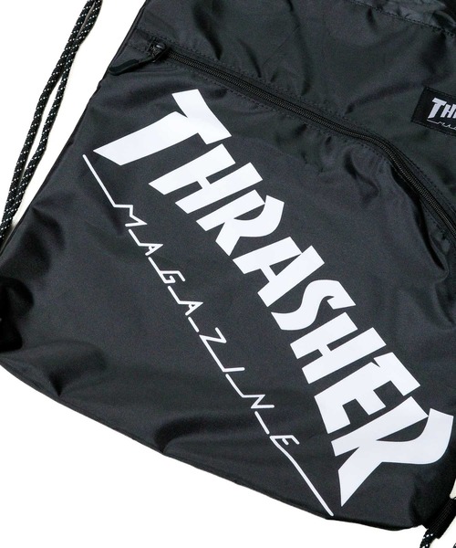 THRASHER(スラッシャー)の「《THRASHER》ナップサック(バックパック/リュック・メンズ・ブラック×ホワイト・FREE)」の5枚目の写真