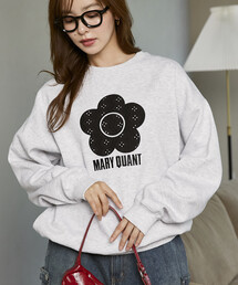 MARY QUANT × PUBLUX/マリークワント レース 異素材 デイジー アート 裏起毛 スウェット　限定展開