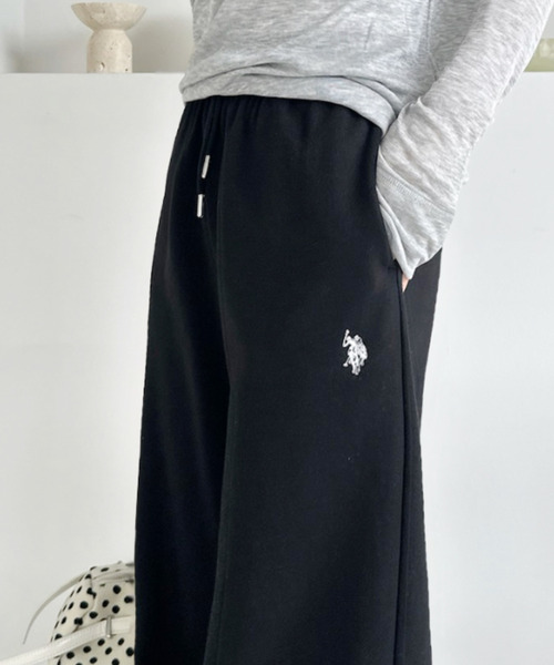 U.S. POLO ASSN.(ユーエスポロアッスン)の「【Ada.別注 U.S. POLO ASSN】裾ドロスト ワイド スウェットパンツ(その他パンツ・レディース・グレー/ブラック/ブラウン・L/S/M)」の12枚目の写真