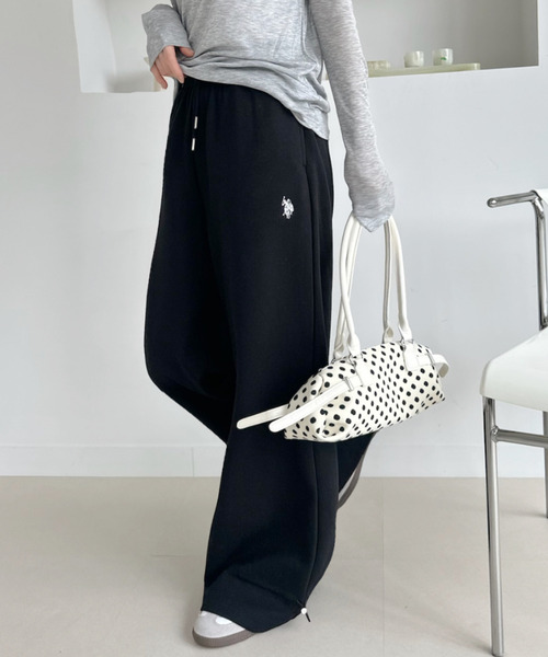 U.S. POLO ASSN.(ユーエスポロアッスン)の「【Ada.別注 U.S. POLO ASSN】裾ドロスト ワイド スウェットパンツ(その他パンツ・レディース・グレー/ブラック/ブラウン・L/S/M)」の16枚目の写真