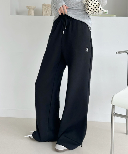 U.S. POLO ASSN.(ユーエスポロアッスン)の「【Ada.別注 U.S. POLO ASSN】裾ドロスト ワイド スウェットパンツ(その他パンツ・レディース・グレー/ブラック/ブラウン・L/S/M)」の13枚目の写真