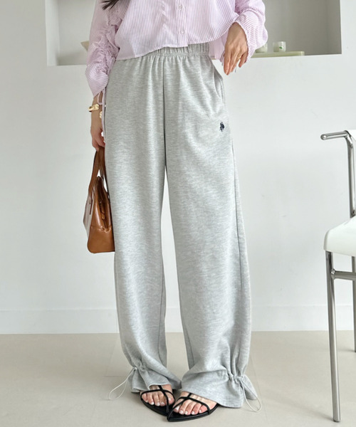 U.S. POLO ASSN.(ユーエスポロアッスン)の「【Ada.別注 U.S. POLO ASSN】裾ドロスト ワイド スウェットパンツ(その他パンツ・レディース・グレー/ブラック/ブラウン・L/S/M)」の5枚目の写真