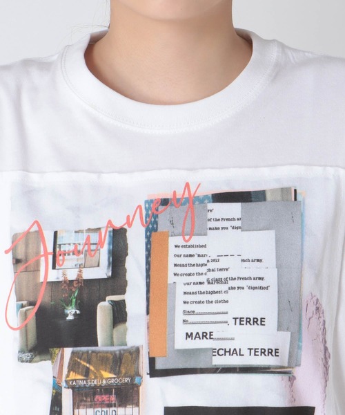 Cepica(セピカ)の「【MARECHAL TERRE / マルシャルテル】コラージュロングT(Tシャツ/カットソー・レディース・ブラック/オフホワイト・FREE)」の6枚目の写真