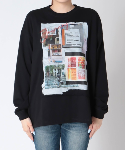 Cepica(セピカ)の「【MARECHAL TERRE / マルシャルテル】コラージュロングT(Tシャツ/カットソー・レディース・ブラック/オフホワイト・FREE)」の22枚目の写真