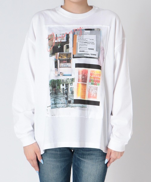 Cepica(セピカ)の「【MARECHAL TERRE / マルシャルテル】コラージュロングT(Tシャツ/カットソー・レディース・ブラック/オフホワイト・FREE)」の21枚目の写真
