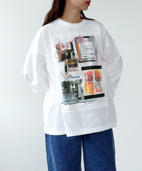 Cepica(セピカ)の「【MARECHAL TERRE / マルシャルテル】コラージュロングT(Tシャツ/カットソー・レディース・ブラック/オフホワイト・FREE)」の13枚目の写真
