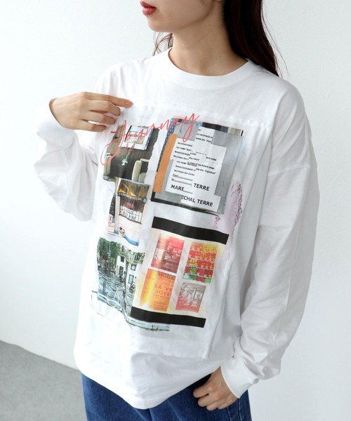 Cepica(セピカ)の「【MARECHAL TERRE / マルシャルテル】コラージュロングT(Tシャツ/カットソー・レディース・ブラック/オフホワイト・FREE)」の14枚目の写真