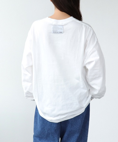 Cepica(セピカ)の「【MARECHAL TERRE / マルシャルテル】コラージュロングT(Tシャツ/カットソー・レディース・ブラック/オフホワイト・FREE)」の15枚目の写真