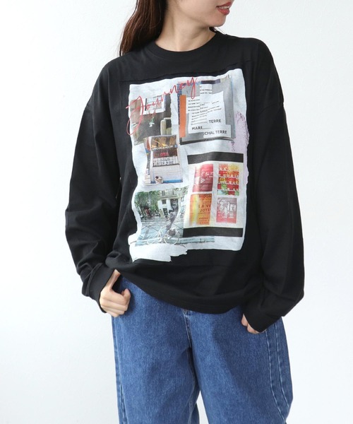 Cepica(セピカ)の「【MARECHAL TERRE / マルシャルテル】コラージュロングT(Tシャツ/カットソー・レディース・ブラック/オフホワイト・FREE)」の19枚目の写真