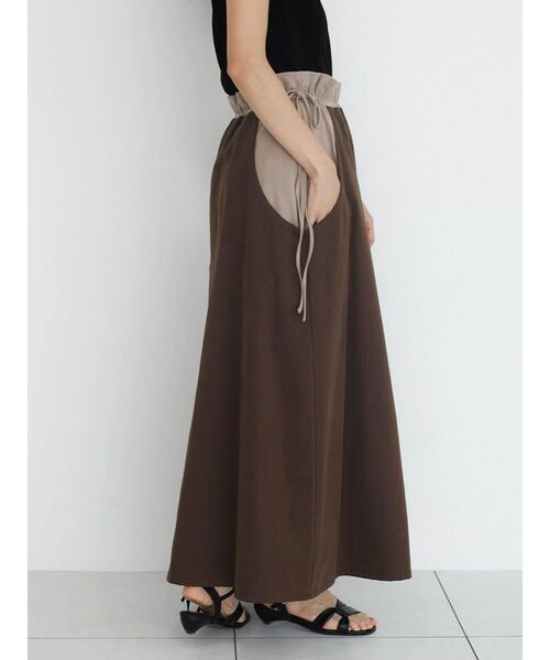 FIKA.(フィーカ)の「Gather waist docking skirt(スカート・レディース・チャコール/ブラウン・FREE)」の12枚目の写真