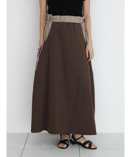 FIKA.(フィーカ)の「Gather waist docking skirt(スカート・レディース・チャコール/ブラウン・FREE)」の14枚目の写真