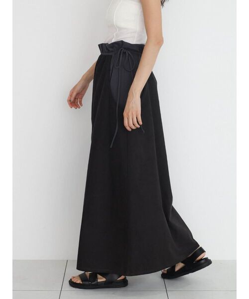 FIKA.(フィーカ)の「Gather waist docking skirt(スカート・レディース・チャコール/ブラウン・FREE)」の3枚目の写真