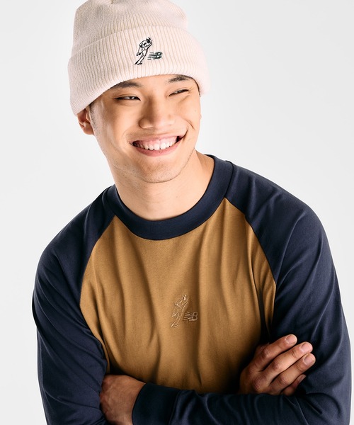 NEW BALANCE(ニューバランス)の「大谷翔平シグネチャーラグランロングスリーブTシャツ(Tシャツ/カットソー・メンズ・アイボリー/カーキブラウン・MEDIUM/X-LARGE/LARGE/XXX-LARGE/XX-LARGE/SMALL)」の9枚目の写真