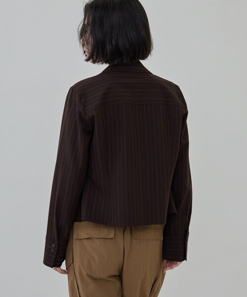 GALLEST(ギャレスト)の「センターフリルストライプシャツ(シャツ/ブラウス・レディース・ライトグレー系2/ブラウン系その他3/ネイビー系2・38)」の22枚目の写真