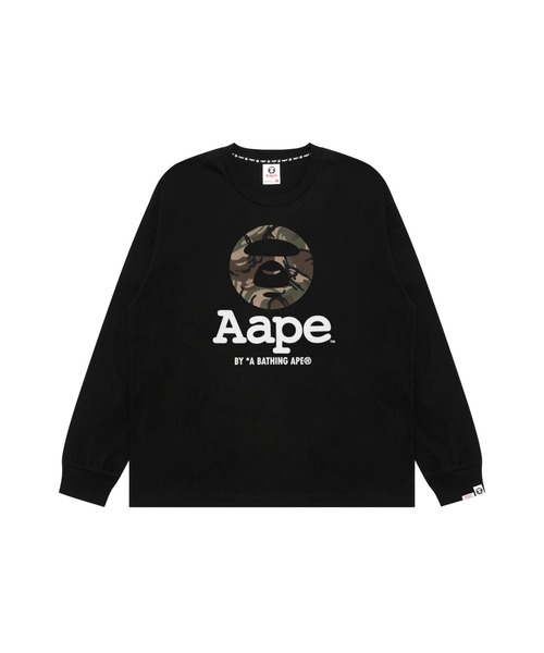 AAPE BY A BATHING APE(エーエイプバイアベイシングエイプ)の「AAPE BASIC LONG SLEEVE TEE(Tシャツ/カットソー・メンズ・ホワイト/ブラック・MEDIUM/SMALL)」の2枚目の写真