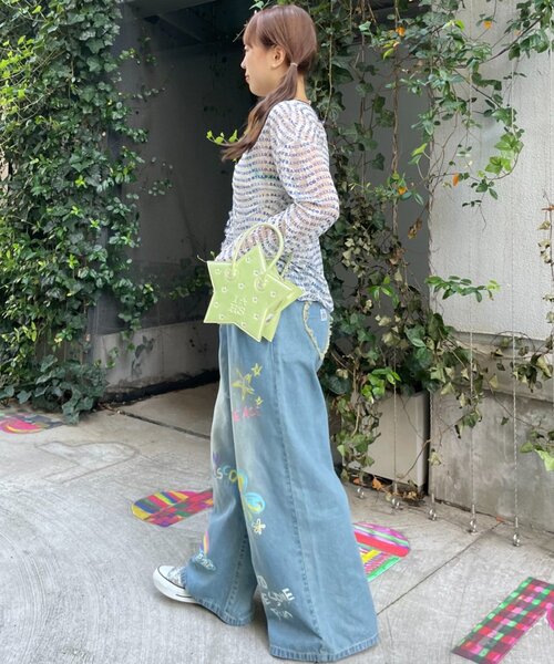 HELLO.SANFRANCISCO(ハローサンフランシスコ)の「【HELLO.SANFRANCISCO】フロントタックロゴレースカーディガン(Tシャツ/カットソー・レディース・レッド/ブルー・ONE SIZE)」の8枚目の写真