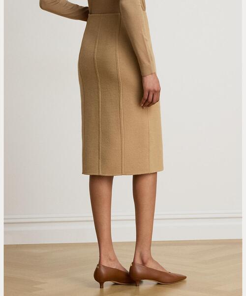 LAUREN RALPH LAUREN(ローレン ラルフ ローレン)の「ダブルフェイスド ウールブレンド ペンシル スカート(スカート・レディース・ブラウン系5・0/4/2/00)」の4枚目の写真