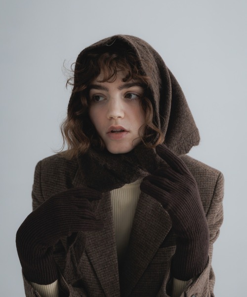 URBAN RESEARCH Sonny Label（アーバンリサーチサニーレーベル）の「スカラトリムニットスカーフ（ストール/ショール・レディース・オフホワイト/ブラウン/グレー・ONE）」の10枚目の写真