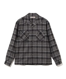 International Gallery BEAMS | QUATTROCCHI / ウールミックス チェック オープンカラー シャツ(シャツ/ブラウス)