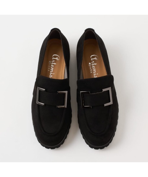 FLAT(フラット)の「厚底 プラットフォームソール スクエアバックルローファー(ローファー・レディース・ブラウン/ブラック系その他/ベージュ/ブラック・23.5cm/24.0cm/23.0cm/22.5cm/22.0cm/24.5cm)」の10枚目の写真