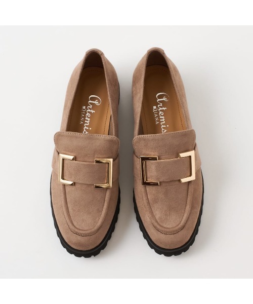 FLAT(フラット)の「厚底 プラットフォームソール スクエアバックルローファー(ローファー・レディース・ブラウン/ブラック系その他/ベージュ/ブラック・23.5cm/24.0cm/23.0cm/22.5cm/22.0cm/24.5cm)」の11枚目の写真