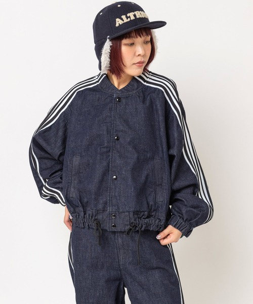 RNA(アールエヌエー)の「J2205 トラックルーズジャケット(ノーカラージャケット・レディース・ワンウォッシュ・MEDIUM)」の2枚目の写真
