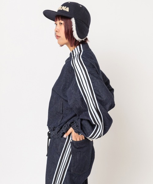 RNA(アールエヌエー)の「J2205 トラックルーズジャケット(ノーカラージャケット・レディース・ワンウォッシュ・MEDIUM)」の3枚目の写真