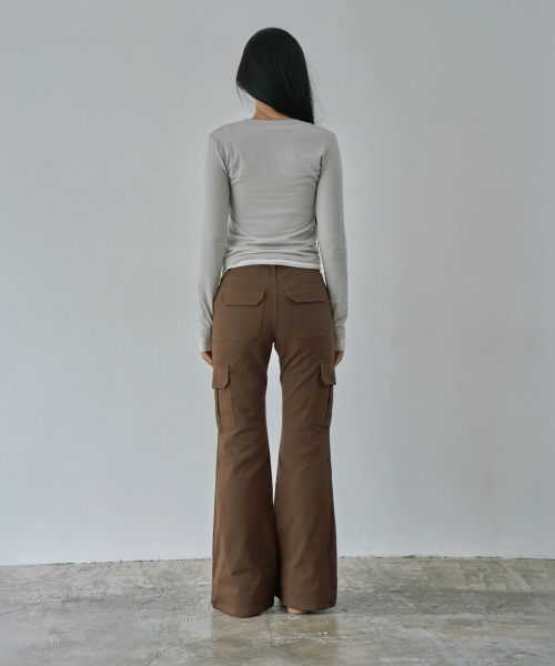 WAARFORWOMAN(ワール・フォー・ウーマン)の「W1154 Dリングカーゴブーツカットパンツ_ブラウン(その他パンツ・レディース・その他・SMALL/MEDIUM/LARGE)」の7枚目の写真