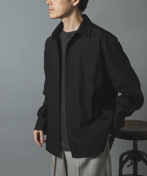 ITEMS URBANRESEARCH(アイテムズ アーバンリサーチ)の「『イージーケア』ストレッチデニムライク レギュラーカラーシャツ(シャツ/ブラウス・メンズ・ブラック/ネイビー・MEDIUM/LARGE)」の6枚目の写真