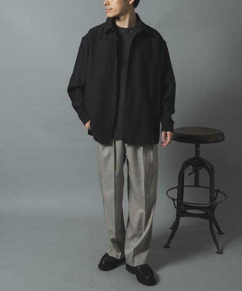 ITEMS URBANRESEARCH(アイテムズ アーバンリサーチ)の「『イージーケア』ストレッチデニムライク レギュラーカラーシャツ(シャツ/ブラウス・メンズ・ブラック/ネイビー・MEDIUM/LARGE)」の8枚目の写真