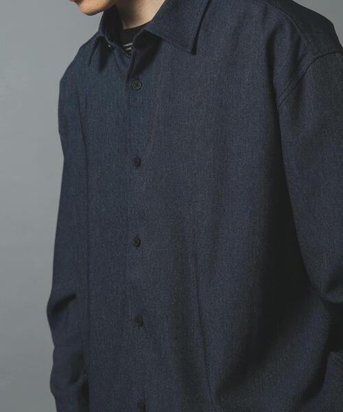 ITEMS URBANRESEARCH(アイテムズ アーバンリサーチ)の「『イージーケア』ストレッチデニムライク レギュラーカラーシャツ(シャツ/ブラウス・メンズ・ブラック/ネイビー・MEDIUM/LARGE)」の11枚目の写真