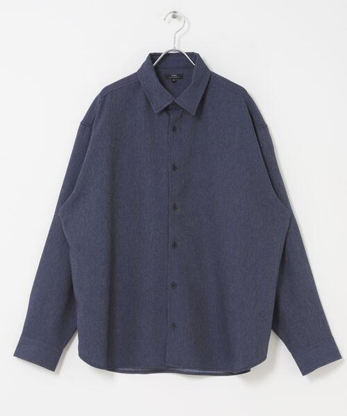 ITEMS URBANRESEARCH(アイテムズ アーバンリサーチ)の「『イージーケア』ストレッチデニムライク レギュラーカラーシャツ(シャツ/ブラウス・メンズ・ブラック/ネイビー・MEDIUM/LARGE)」の18枚目の写真