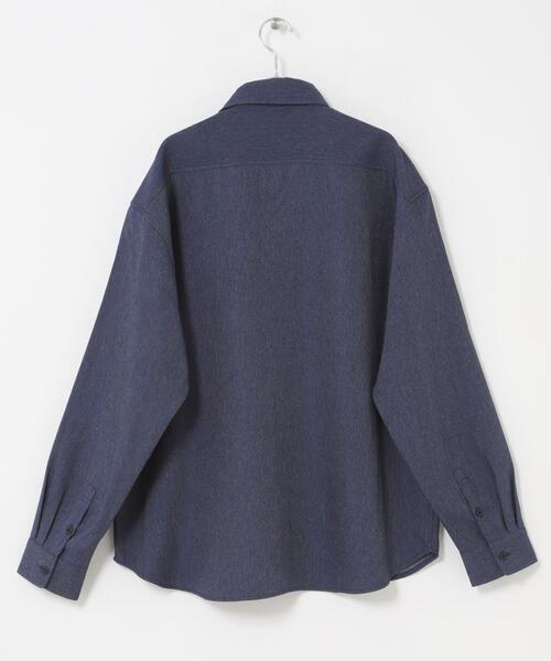 ITEMS URBANRESEARCH(アイテムズ アーバンリサーチ)の「『イージーケア』ストレッチデニムライク レギュラーカラーシャツ(シャツ/ブラウス・メンズ・ブラック/ネイビー・MEDIUM/LARGE)」の19枚目の写真