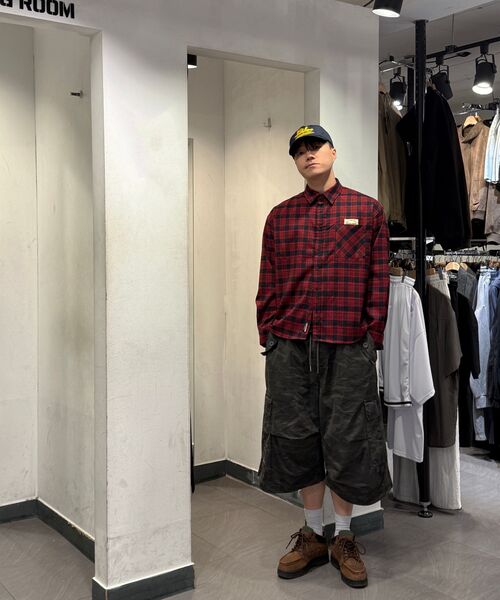 GEECOON(ジークーン)の「ヴィンテージセミクロップチェックシャツ GEE267-112 レッド(シャツ/ブラウス・メンズ・レッド・LARGE/X-LARGE)」の10枚目の写真