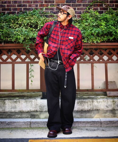 GEECOON(ジークーン)の「ヴィンテージセミクロップチェックシャツ GEE267-112 レッド(シャツ/ブラウス・メンズ・レッド・LARGE/X-LARGE)」の12枚目の写真
