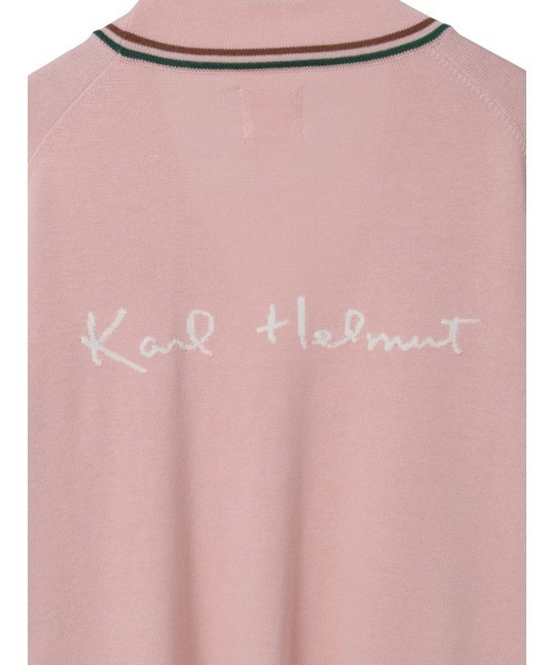 KARL HELMUT(カールヘルム)の「ネームワッペンいっぱいニットカーディガン(カーディガン/ボレロ・メンズ・ピンク/ブラック/キナリ・フリー)」の6枚目の写真