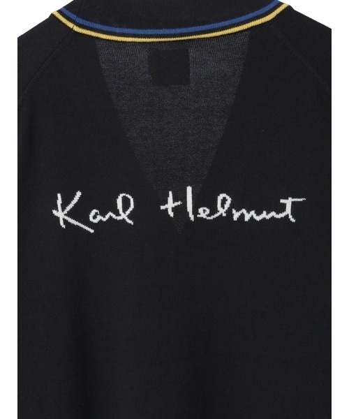 KARL HELMUT(カールヘルム)の「ネームワッペンいっぱいニットカーディガン(カーディガン/ボレロ・メンズ・ピンク/ブラック/キナリ・フリー)」の10枚目の写真
