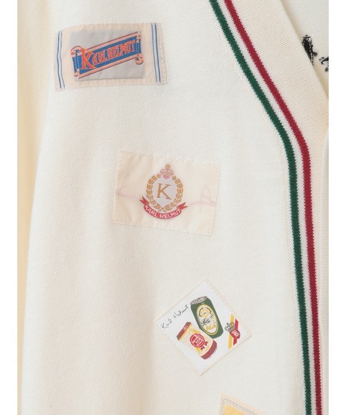 KARL HELMUT(カールヘルム)の「ネームワッペンいっぱいニットカーディガン(カーディガン/ボレロ・メンズ・ピンク/ブラック/キナリ・フリー)」の13枚目の写真