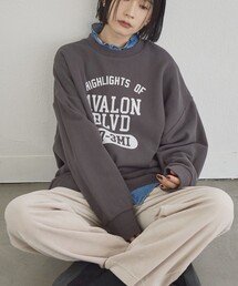 【Penneys(ぺニーズ)別注】カレッジロゴ アソートプリント裏毛スウェット