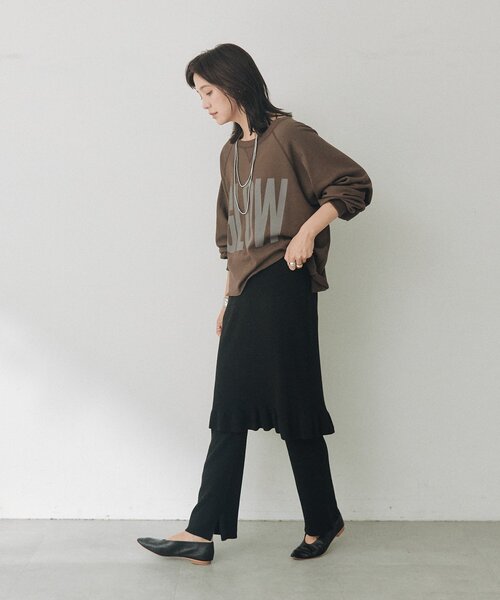 RIVE DROITE（リヴドロワ）の「レイヤードニットパンツ（その他パンツ・レディース・グレー/ブラック・38/36）」の10枚目の写真