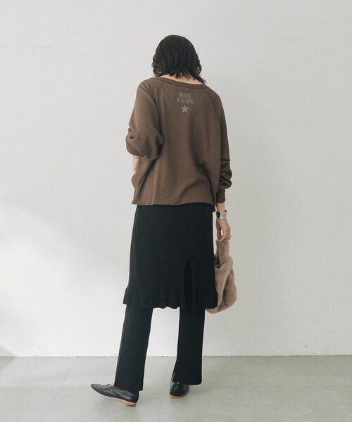 RIVE DROITE（リヴドロワ）の「レイヤードニットパンツ（その他パンツ・レディース・グレー/ブラック・38/36）」の3枚目の写真