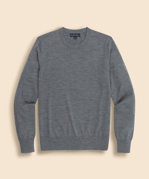 BROOKS BROTHERS(ブルックスブラザーズ)の「メリノウール クルーネックセーター(ニット/セーター・メンズ・バーガンディー/グレー・MEDIUM/LARGE/SMALL)」の2枚目の写真