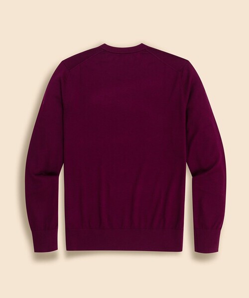 BROOKS BROTHERS(ブルックスブラザーズ)の「メリノウール クルーネックセーター(ニット/セーター・メンズ・バーガンディー/グレー・MEDIUM/LARGE/SMALL)」の6枚目の写真