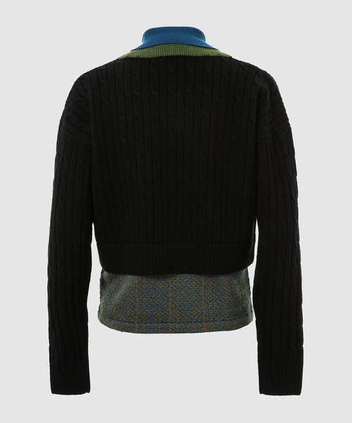 DRIES VAN NOTEN(ドリスヴァンノッテン)の「MEDAN 4751 M.K.SWEATER(ニット/セーター・メンズ・ブラック/イエロー系その他/グリーン系その他・S/M)」の4枚目の写真