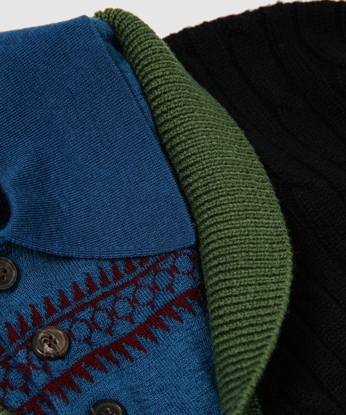 DRIES VAN NOTEN(ドリスヴァンノッテン)の「MEDAN 4751 M.K.SWEATER(ニット/セーター・メンズ・ブラック/イエロー系その他/グリーン系その他・S/M)」の7枚目の写真