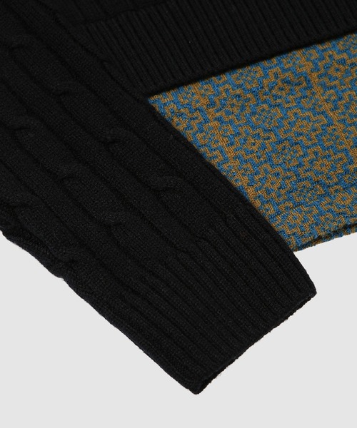 DRIES VAN NOTEN(ドリスヴァンノッテン)の「MEDAN 4751 M.K.SWEATER(ニット/セーター・メンズ・ブラック/イエロー系その他/グリーン系その他・S/M)」の8枚目の写真