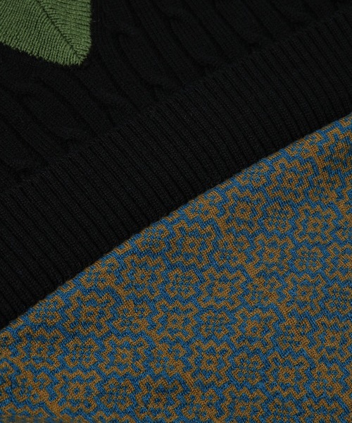 DRIES VAN NOTEN(ドリスヴァンノッテン)の「MEDAN 4751 M.K.SWEATER(ニット/セーター・メンズ・ブラック/イエロー系その他/グリーン系その他・S/M)」の9枚目の写真