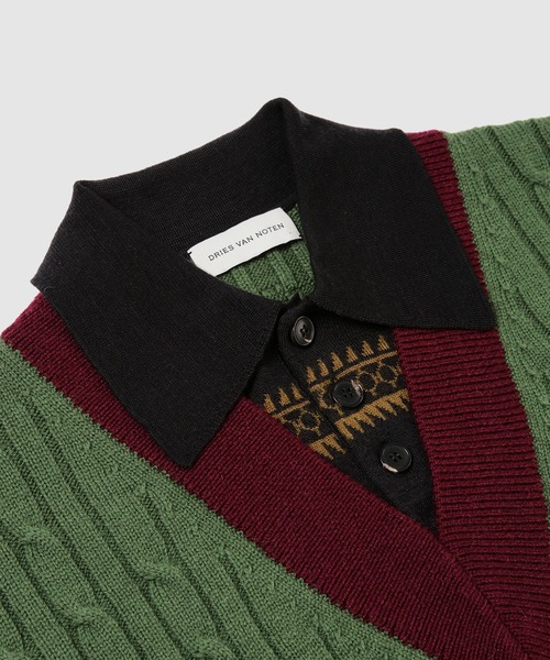 DRIES VAN NOTEN(ドリスヴァンノッテン)の「MEDAN 4751 M.K.SWEATER(ニット/セーター・メンズ・ブラック/イエロー系その他/グリーン系その他・S/M)」の12枚目の写真