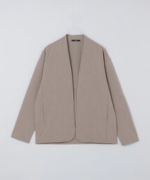 【WEB限定】〈手洗い可能〉ウールライク ノーカラー カーディガン ジャケット